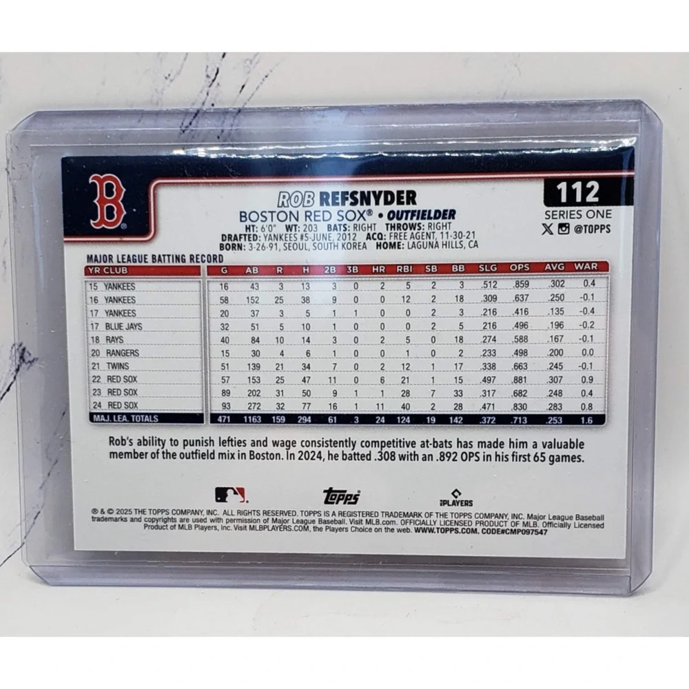 Topps rob refsnyder